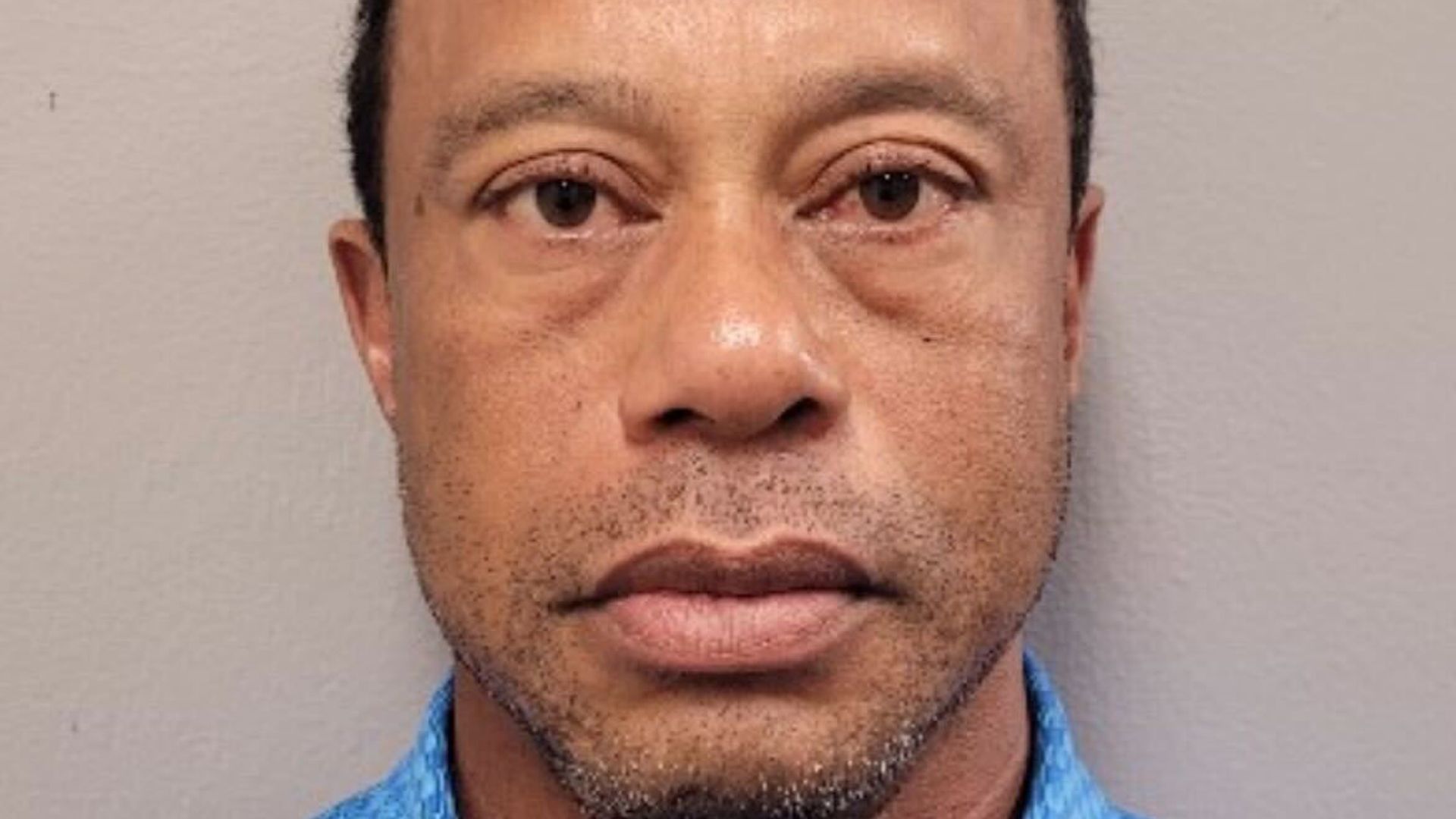 Tiger Woods’ mugshot released after his arrest following dramatic car crash